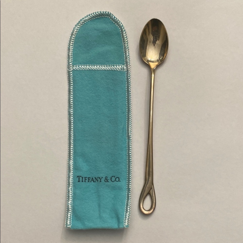 Real Silver Tiffany Spoon with Blue Pouch